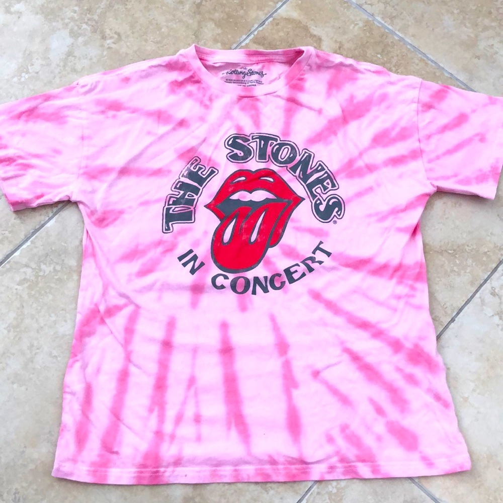The Rolling Stones Tongue Tie Dye Tee